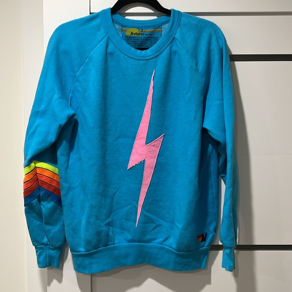 Aviator Nation bolt stitch crewneck - small